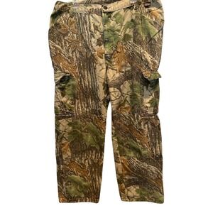 Walls Camo Cargo Pants Men's Brown Green Realtree Style Hunting Utility Trousers